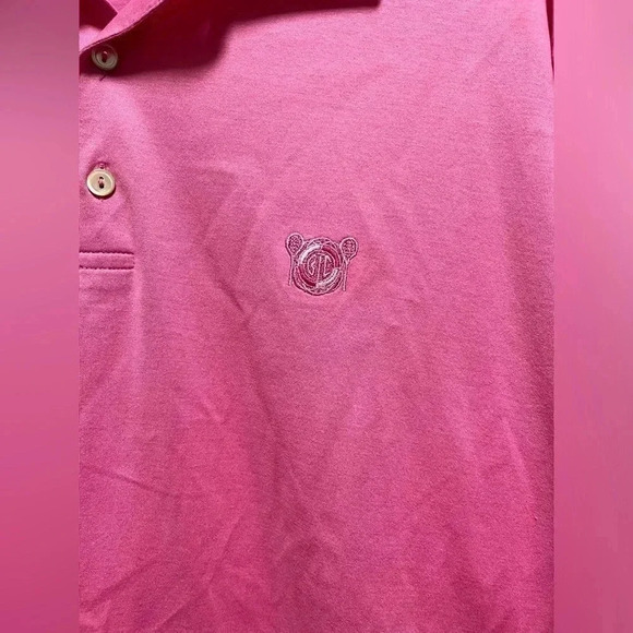 Peter Millar 3-Button Polo Pink Sz Large EUC - Picture 2 of 3